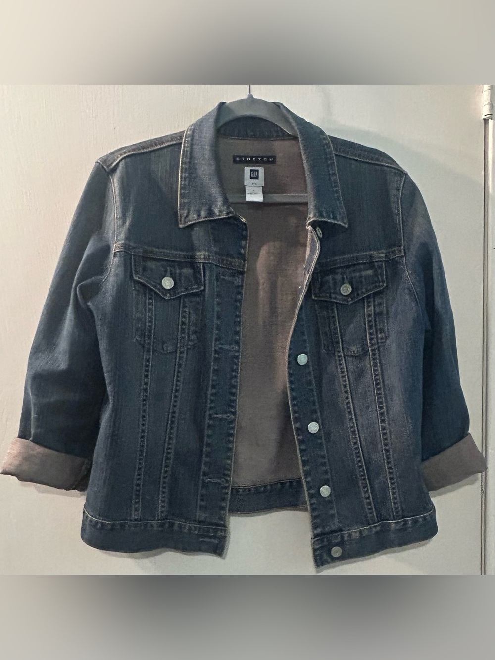 Gap, Dark Wash Denim Jacket - Classic Jean Jacket Size L